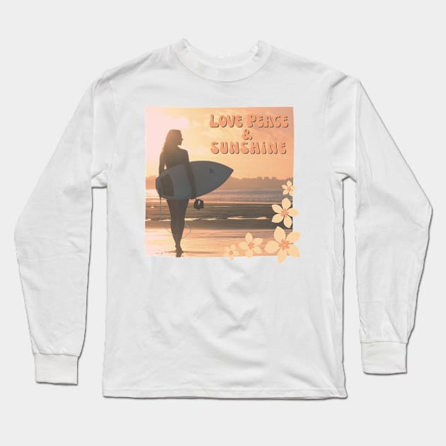 Love Peace and Sunshine Long Sleeve T-Shirt by Lemonflowerlove